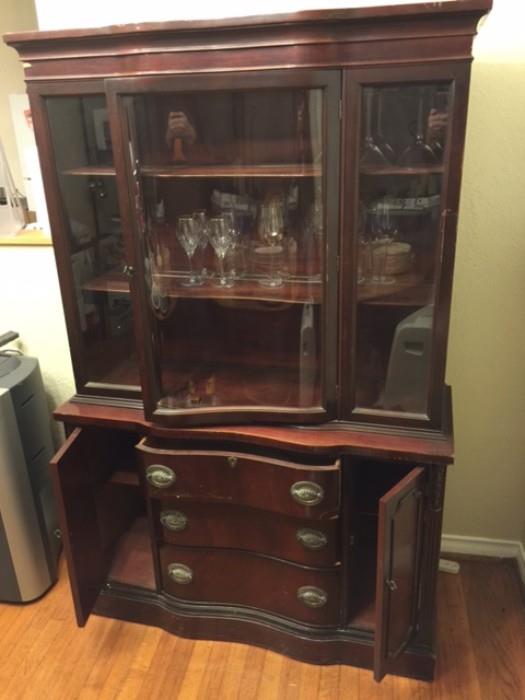 China Cabinet - Curved Glass Door