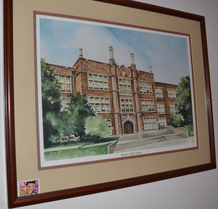 Framed Print of Humes High School (Elvis Presley's school)