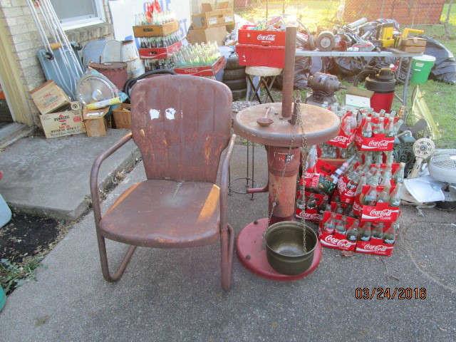 ANOTHER LAWN CHAIR; OLD GAS STATION TIRE CHANGER