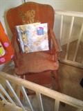 Vintage Child's High Chair w/ original decals!