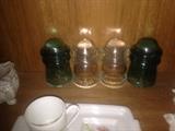 So cute insulators - very old and in FINE shape!