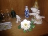 Bavarian Birds, SMALL vintage insulators, Limoges, Pottery, etc...