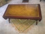 Leather top Duncan Phyfe table!