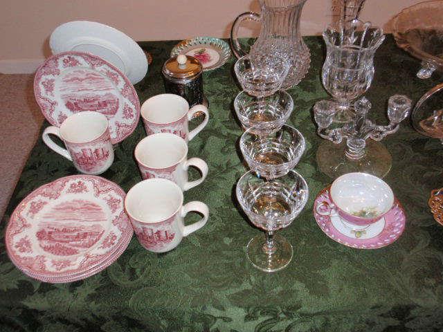 Misc. Glass, China pieces & Crystal