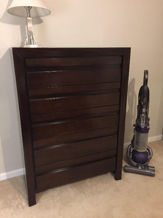 Chest of Drawers.  Dyson Vacuum Cleaner