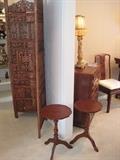 Rosewood tables. Carved room divider.