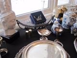 Sterling and silver plate items.