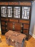 Oriental cabinet with sliding doors.