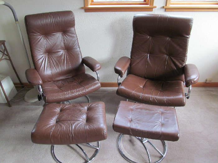 Ekornes Stressless leather chairs