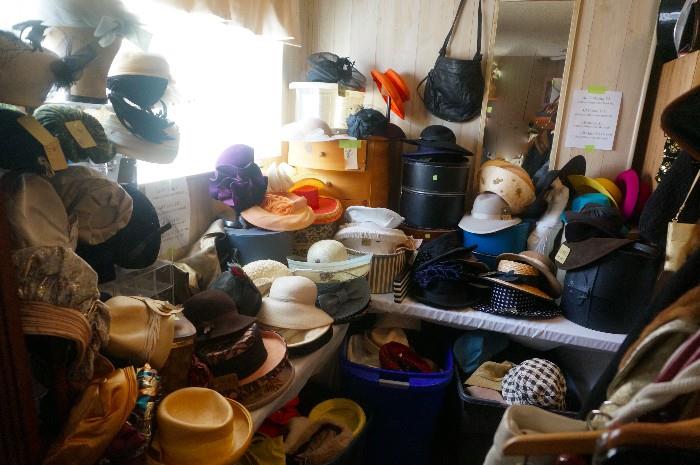 This is only some of the hats....about half vintage!