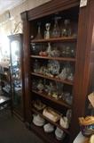 More china, glassware, and beautiful cabinets