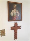 vintage catholic religious pictures and crosses
