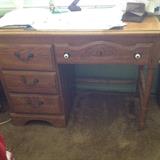 vintage wood desk