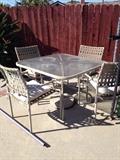 vintage patio furniture, out door table and chairs