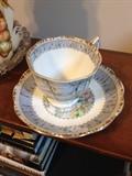 Royal Copenhagen "Silver Birch" cup and saucer