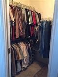 Tons of really nice men's clothing. Size L-XL