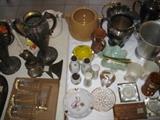 Silverplate items, S & P set etc