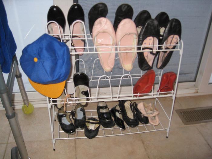 Ballet shoes and 1 pair tap shoes