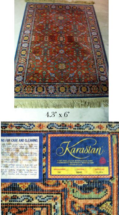 Karastan 4'3" X 6" rug 
