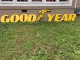 1950s vintage porcelain Good Year business sign