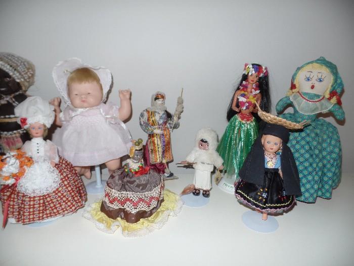 Jolly Toy baby doll, Topsy Turvy dolls, Polynesian Barbie 