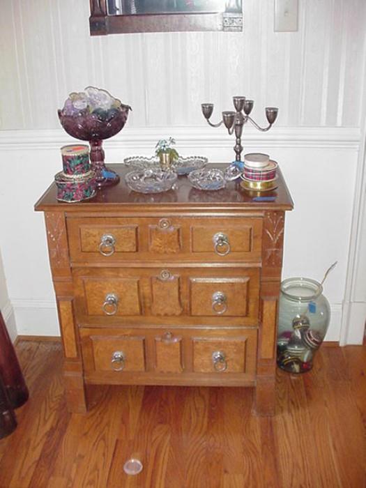 Three drawer Victorian chest