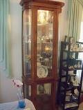 LIGHTED CURIO CABINET, SNOWBUNNIES COLLECTIONS