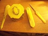 VINTAGE PLASTIC VANITY SET
