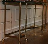 Glass top foyer table