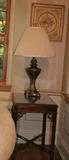 Lamp, end table wall hanging