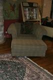 Comfy chair with ottoman