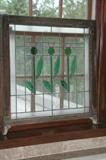 Leaded glass thistle window