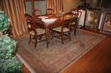 Country French Dining room table and chairs. Table old chairs new