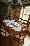 Country French Table & chairs as well as china