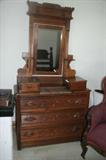 Victorian dresser and mirror with marble top