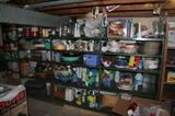 Cleaning supplies, plates, loads of dry goods