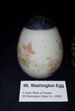 Mt. Washington Egg in Satin White with Flowers