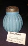Ribbed Scroll Turquoise Opaque