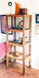 1970's Retro Oak Etagere: 180.00