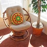 Rattan Chair (Rocks & Swivels): 150.00