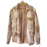 Retro Patchwork Suede Coat: 39.00