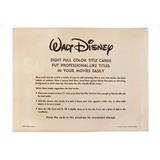 Disney Fullcolor Title Cards (8): 19.50 set
