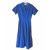 1959 Royal Blue Dress by Glass w/Button Back Detail: 45.00