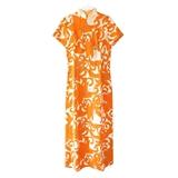 Hawaiian Print Orange & Cream Maxi Dress: 27.00