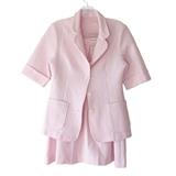 Pink & White Stripe Seersucker 2-Piece Suit: 7.50