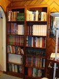 Danish bookcase (one of several in the home), loaded with some of the cookbooks.