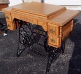 Restored 1890 Oak Cased Singer Treadle Sewing Machine