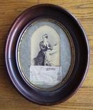Dated 1881 Walnut Framed Studio Photograph of Lucy Webb Hayes (1831 – 1889), Wife of President Hayes, Includes attached note explaining circumstances surrounding photo as a gift after White House Visit 