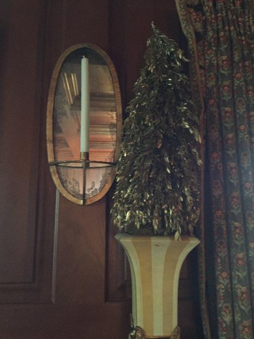 Mirrored Sconce and Topiary (both - set of 2)