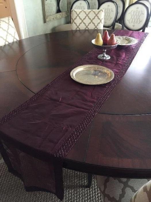 Another view of 72" Round Dining Table - Table can seat 10 easily!